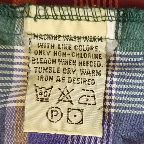 Vintage EDDIE Bauer Plaid Quarter Zip Windbreaker Jacket - Picture 8 of 8